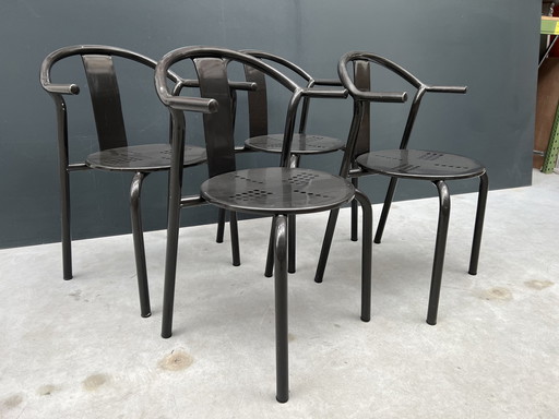 4 Postmoderne eetkamerstoelen, IKEA Maxim