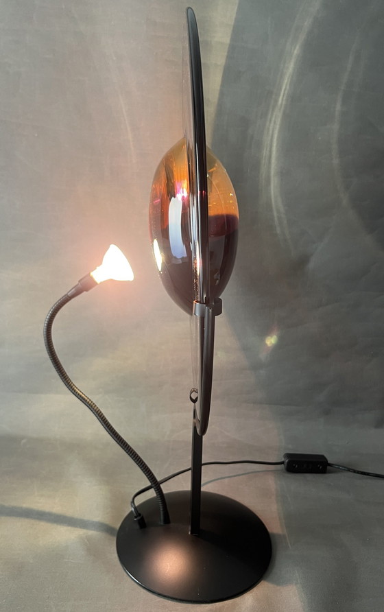 Image 1 of Murano Sunset Lamp, Schijf gemaakt en gesigneerd door Elio Raffaeli en Robert Cammozzo