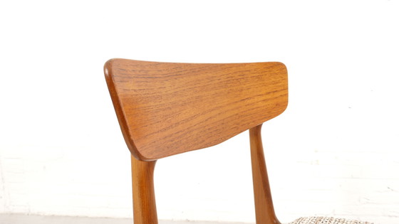 Image 1 of 4 X Eetkamerstoelen | Schiønning & Elgaard | Teak | Opnieuw Gestoffeerd