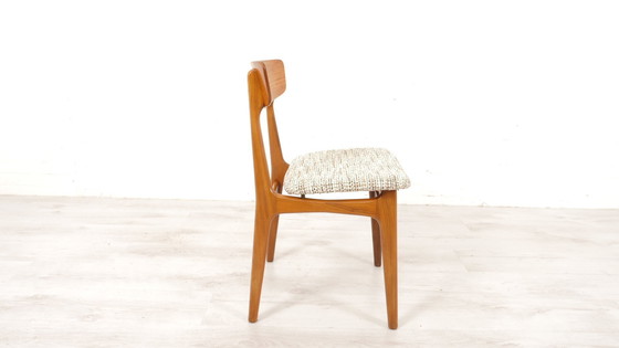 Image 1 of 4 X Eetkamerstoelen | Schiønning & Elgaard | Teak | Opnieuw Gestoffeerd