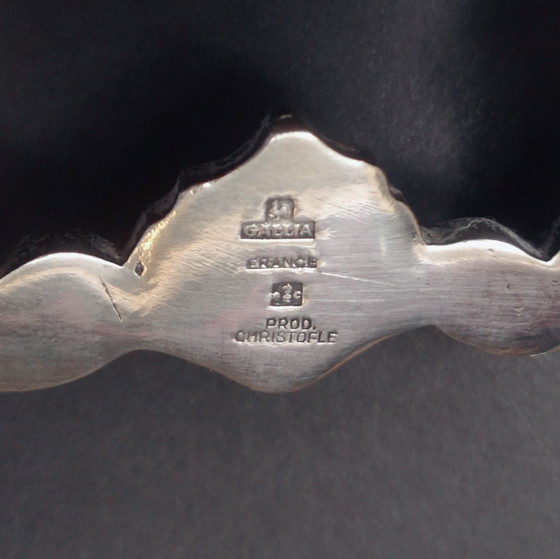 Image 1 of Christofle Vintage Zilver Metalen Dienblad Coquille Model