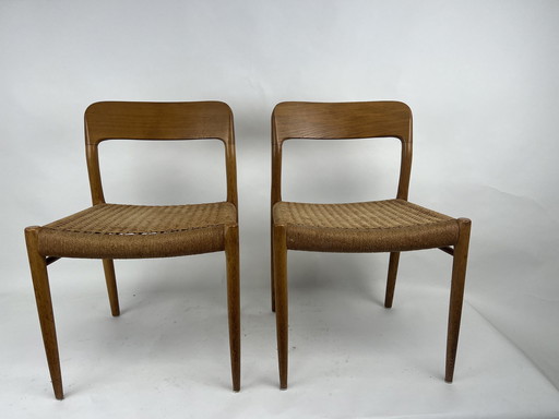 6x Niels Otto Moller Stoelen