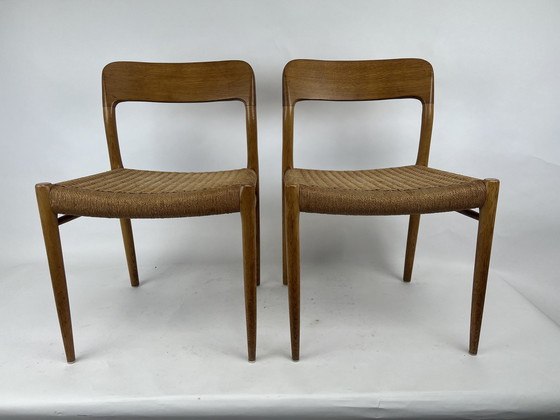 Image 1 of 6x Niels Otto Moller Stoelen