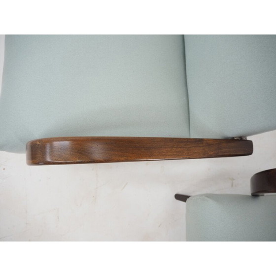 Image 1 of Paar vintage TonThonet beukenhouten grijze fauteuils, Tsjecho-Slowakije 1960