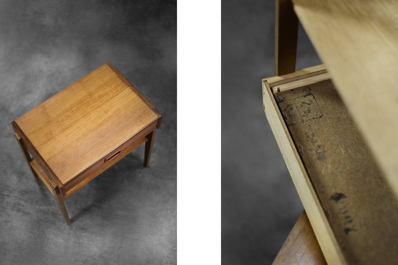 Image 1 of Vintage Mid Century Scandinavisch Modern Teak Nachtkastjes, 1960S, Set van 2