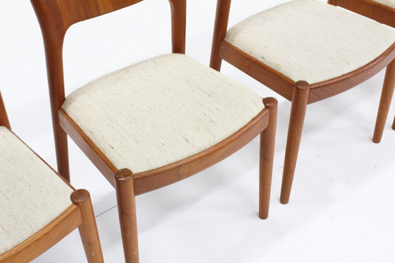 Image 1 of Set Van 4 Vintage Deense Eetkamer Stoelen Van Niels Koefoed