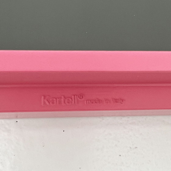 Image 1 of Roze lijstspiegel van Anna Castelli Ferrieri voor Kartell, 1980S