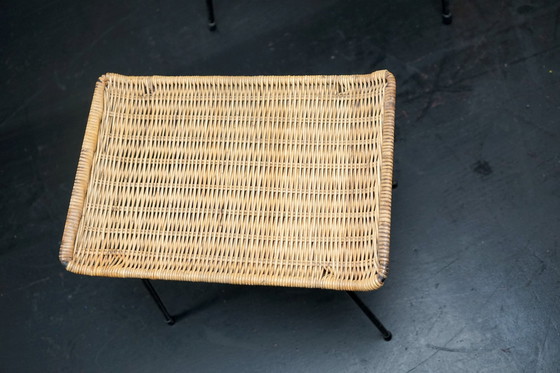 Image 1 of Mid Century fauteuil met voetenbankje van Gian Franco Legler voor Legler, jaren 1950, set van 2