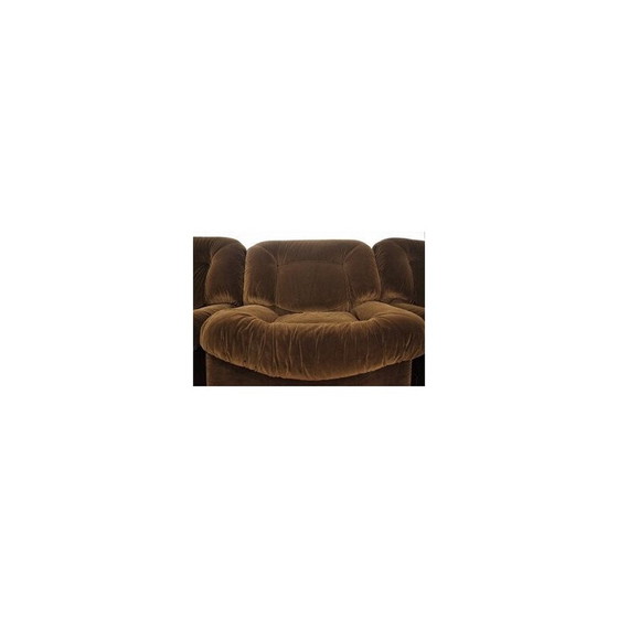 Image 1 of Set van 5 vintage Panarea modulaire chenille fauteuils van Lev en Lev, jaren 1970