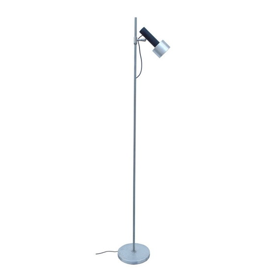 Image 1 of Vintage geëmailleerde aluminium vloerlamp Stilux, Italië 1960