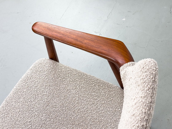 Image 1 of Set van 4 Teak en Bouclé Gm-11 fauteuils van Svend Aage Eriksen voor Glostrup, 1960S