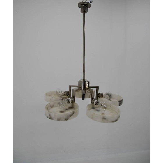 Image 1 of Vintage art deco marmeren kroonluchter, 1930