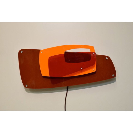 Image 1 of Vintage Halo plexiglas wandlamp van Nadya Glawe