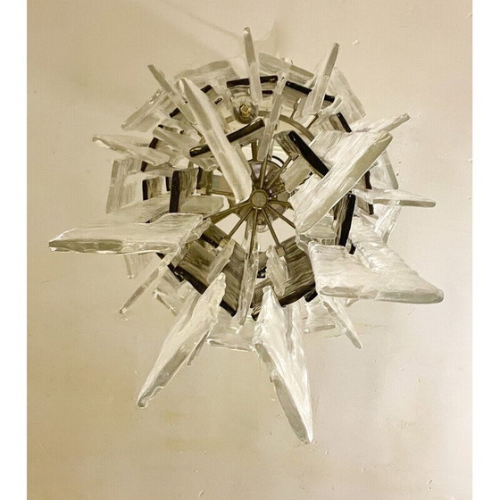 Image 1 of Paar Mid Century Italiaanse Murano glazen kroonluchters van Carlo Nason, jaren 1960