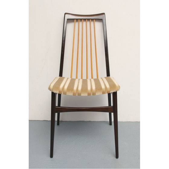 Image 1 of Set van 4 vintage massief houten eetkamerstoelen, jaren 1950