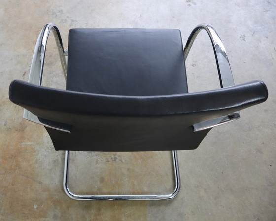 Image 1 of 8X Artifort Leren Slede Stoelen Door Wolfgang Mezger