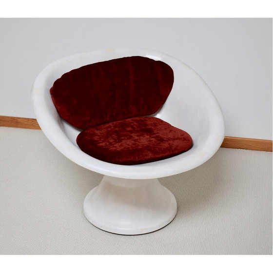 Image 1 of Vintage Mercurio armstoel in wit acrylmethacrylaat van Claude Courtecuisse voor Cataneo, 1967