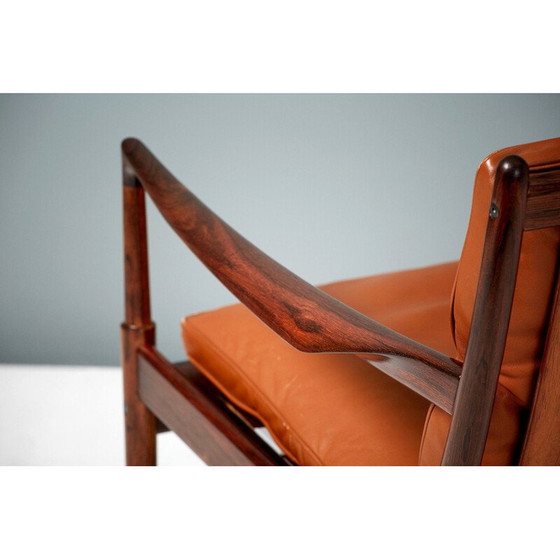 Image 1 of 2 vintage rozenhouten fauteuils van Ib Kofod-Larsen, 1958