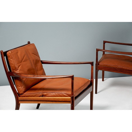 Image 1 of 2 vintage rozenhouten fauteuils van Ib Kofod-Larsen, 1958