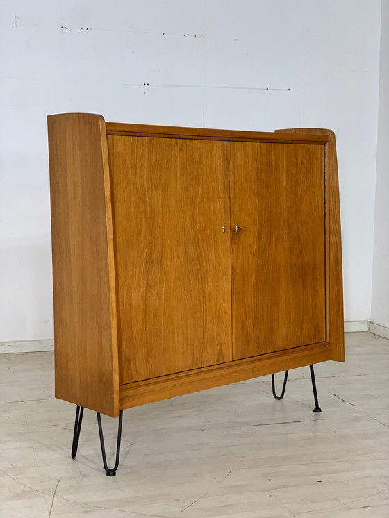 Image 1 of Mid Century ladenkast linnenkast vintage