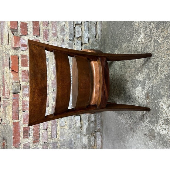 Image 1 of Set van 6 vintage mahonie en skai stoelen, 1940