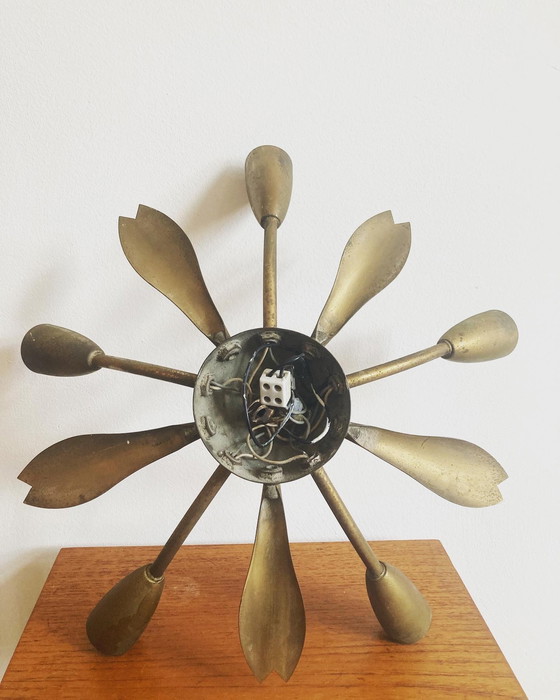 Image 1 of Midcentury messing plafondlamp