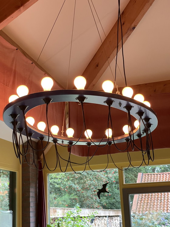 Image 1 of Vintage ovalen design hanglamp