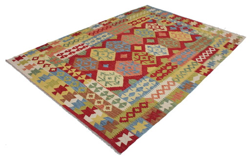 Originele oude stijl Kelim Afghan 245 X 180 Cm Top staat