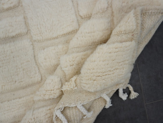 Image 1 of Berber tapijt - 261 cm x 152 cm - wit wol