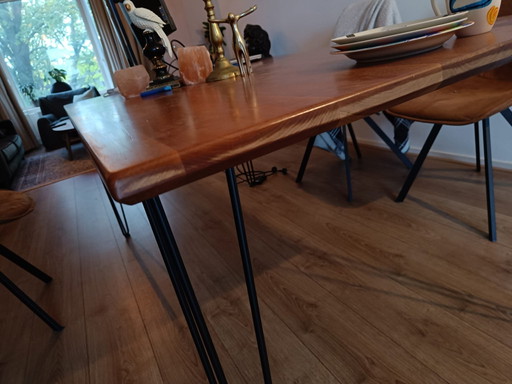 Vintage Eettafel Kersenhout