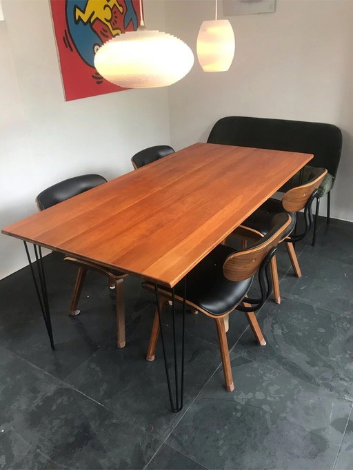 Vintage Eettafel Kersenhout