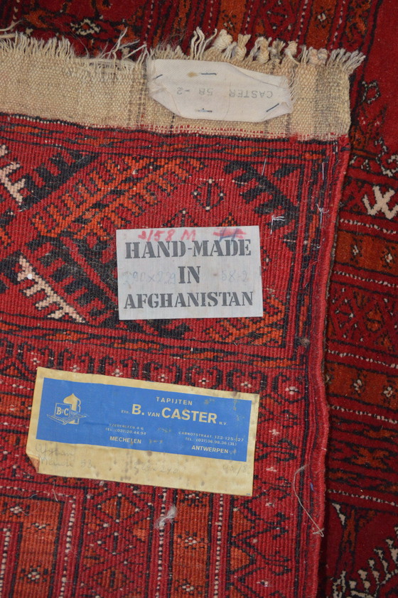 Image 1 of Roodkleurig Berber Tapijt, Made In Afghanistan