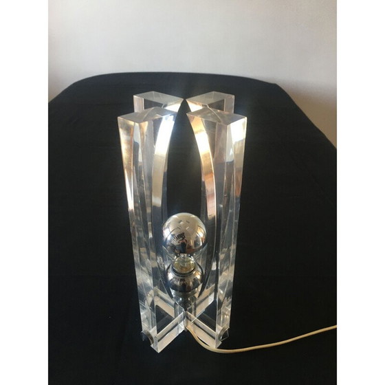 Image 1 of Vintage plexiglas lamp van Michel Dumas