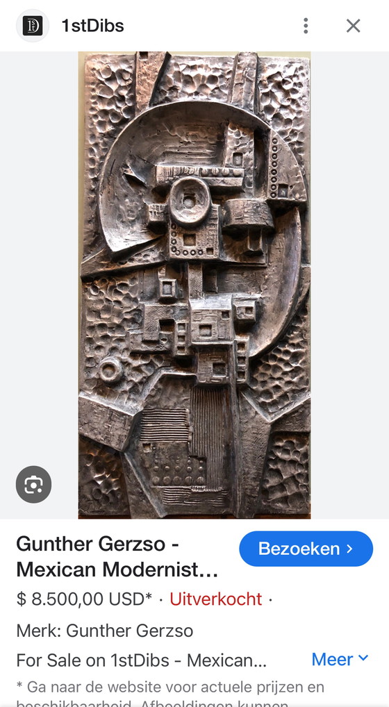 Image 1 of Gunther Gerzso: abstract reliëf