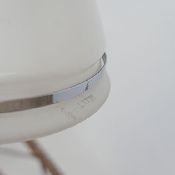 Image 1 of Vintage Opaline Tweekleurige Hanglamp van Peter Behrens, Duits 1930