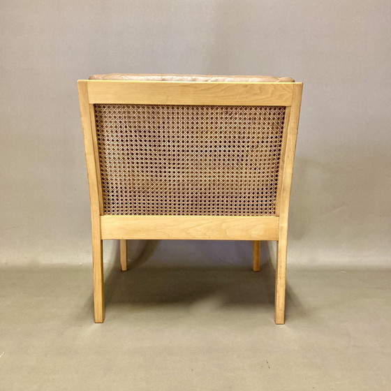 Image 1 of Scandinavische design leren fauteuil "Bernt Petersen" 1960.