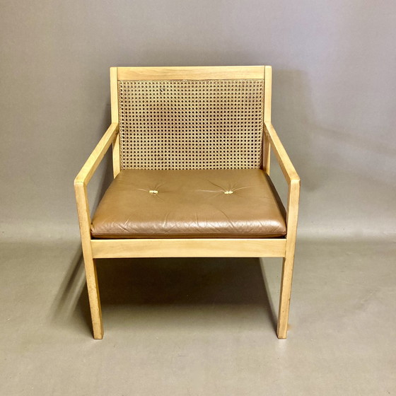 Image 1 of Scandinavische design leren fauteuil "Bernt Petersen" 1960.