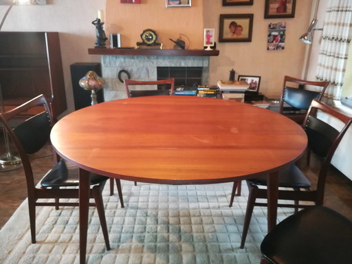 Vintage Eetkamertafel Met 6 Stoelen