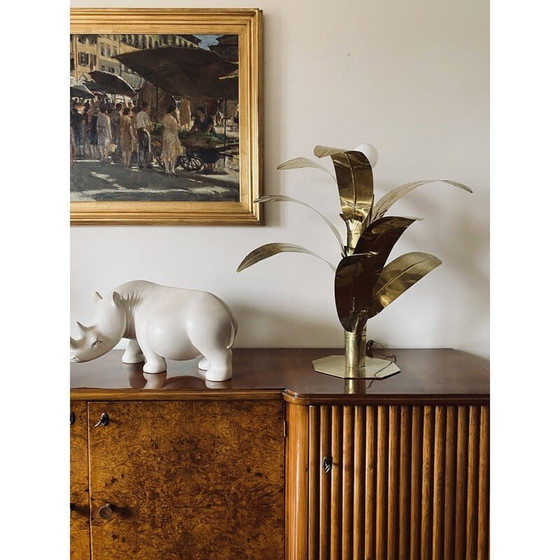 Image 1 of Vintage palmboom messing vloerlamp van Bottega Gadda, Italië 1960