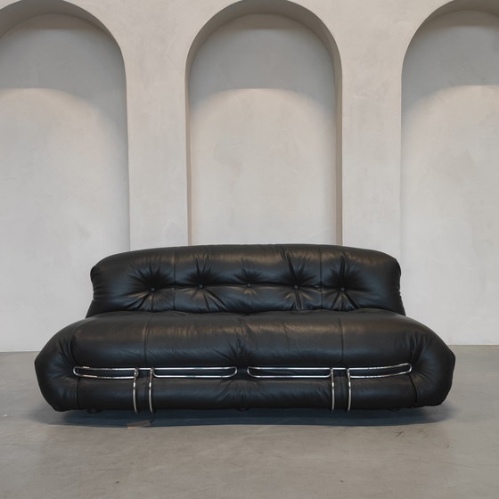 Image 1 of Cassina Soriana Tweezits Nero Leder
