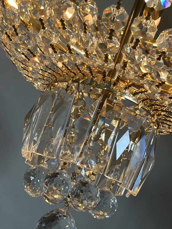 Image 1 of Gemerkte Swarovski Strass Kristallen Plafoniere Hanglamp