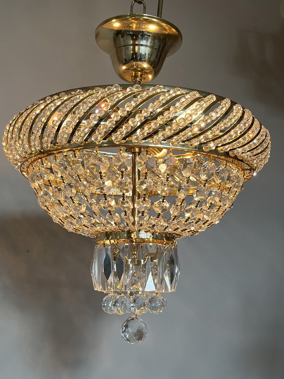 Image 1 of Gemerkte Swarovski Strass Kristallen Plafoniere Hanglamp