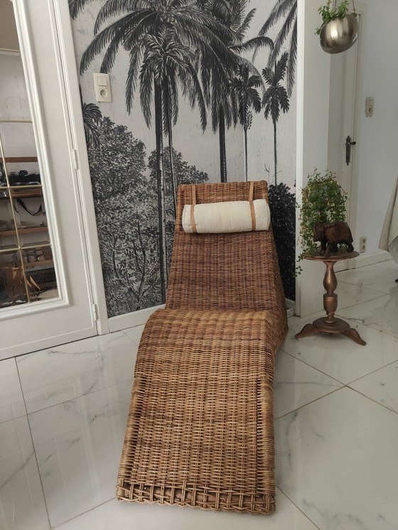 Image 1 of Karlskrona Karl Malmvall Rotan Lounge Chair Ikea 