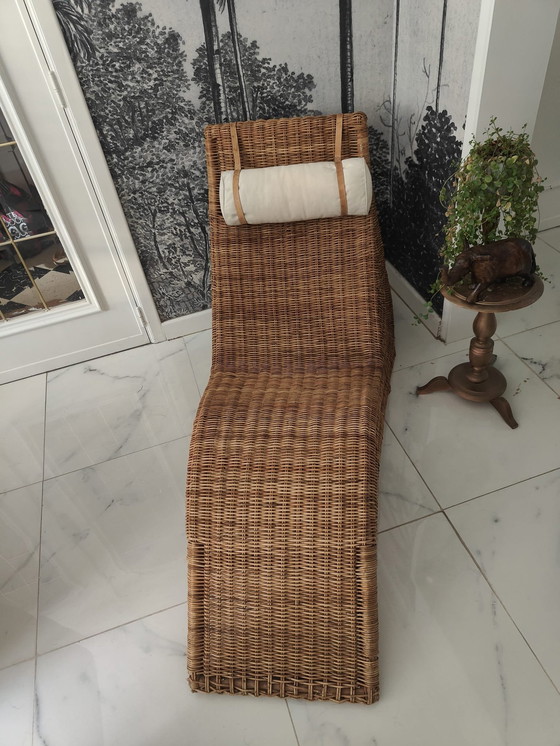 Image 1 of Karlskrona Karl Malmvall Rotan Lounge Chair Ikea 