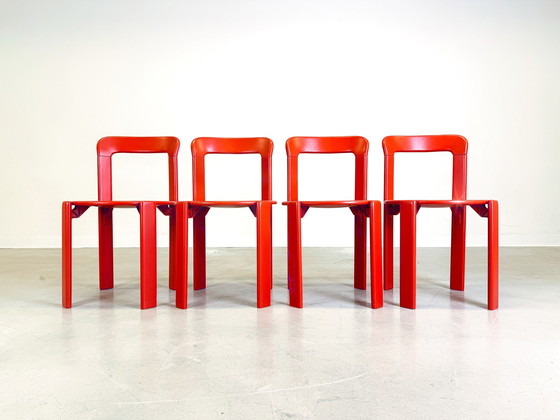 Image 1 of Set van 4 vintage stoelen Bruno Rey Kusch & Co jaren 1970 ontwerp nieuw gelakt