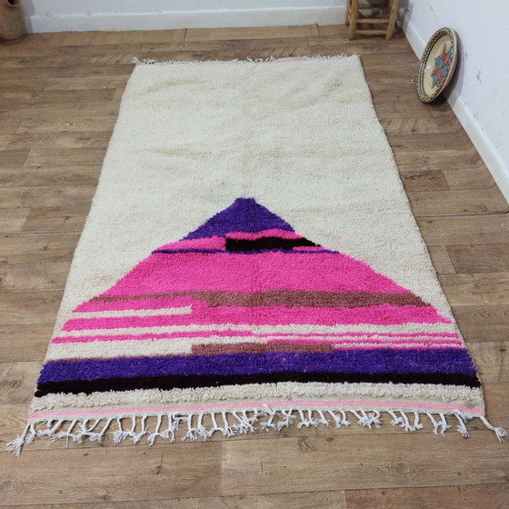 Image 1 of Handgemaakt Marokkaans Berber Tapijt Van Wol - Tapis Marocain Berbère En Laine Fait Main