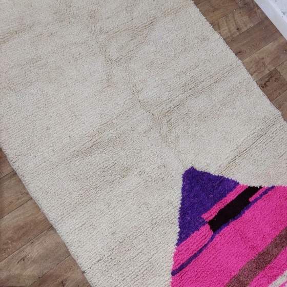 Image 1 of Handgemaakt Marokkaans Berber Tapijt Van Wol - Tapis Marocain Berbère En Laine Fait Main