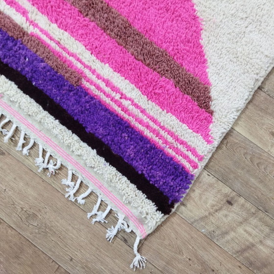 Image 1 of Handgemaakt Marokkaans Berber Tapijt Van Wol - Tapis Marocain Berbère En Laine Fait Main