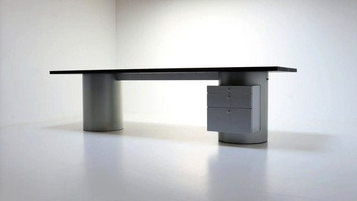 Jo Crepain Desk In Alu Look Manufactured By Timber Nv