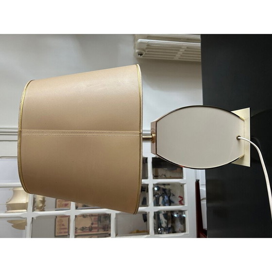 Image 1 of Vintage beige en gouden lamp voor Maison le Dauphin, 1970